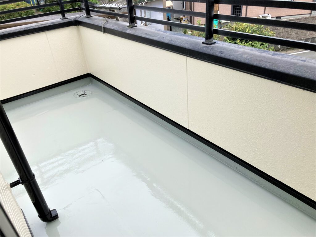 防水加工がされたベランダ